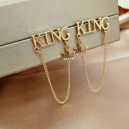 KING Sterling Silver Stud Earrings – Korean Style